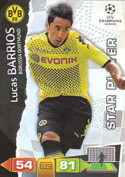 Lucas Barrios Borussia Dortmund 2011/12 Panini Adrenalyn XL CL Star Player #79